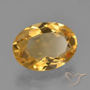 Citrino Laranja Dourado Profundo Natural 3.23ct, oval, VVS-VS
