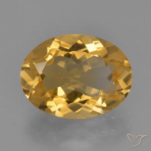 3.46ct Natural Laranja Dourado Profundo Citrino, oval, VVS-VS
