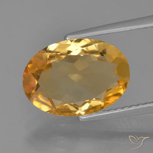 3.25ct Natural Dourado Médio-escuro Citrino, oval, VVS-VS