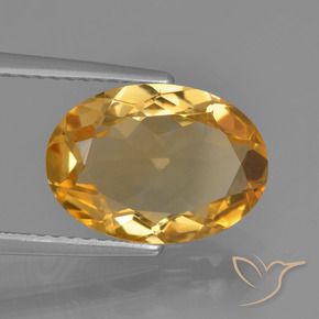 Citrino Dourado Médio-escuro Natural 3.25ct, oval, VVS-VS