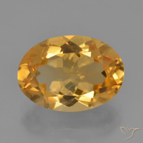 3.75ct Natural Laranja escuro-dourado Citrino, oval, VS