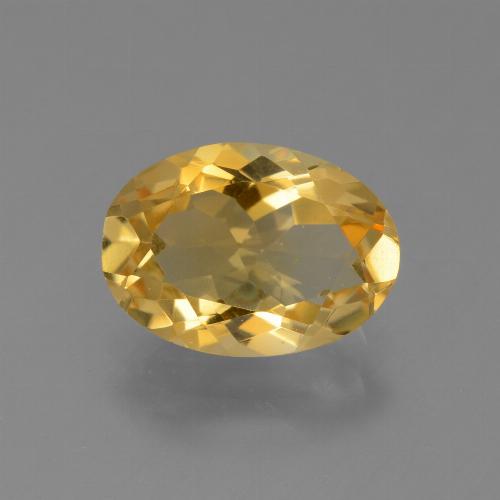 Citrino dourado natural 3,05ct, corte oval, VVS-VS