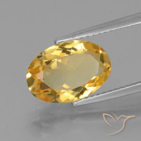 Citrino Dourado Médio-claro Natural 3.17ct, oval, VVS