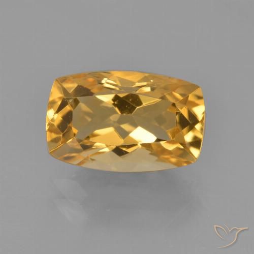 3.06ct Natural Laranja Dourado Profundo Citrino, Almofada, VVS-VS