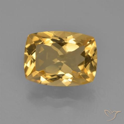3.71ct Natural Laranja Dourado Profundo Citrino, Almofada, VVS-VS