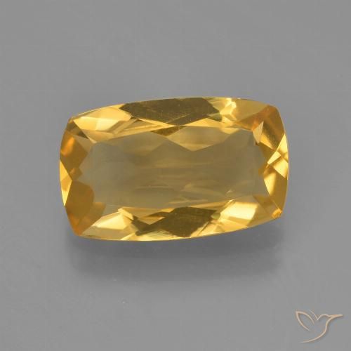2.30ct Natural Dourado Médio-escuro Citrino, Almofada, VVS-VS