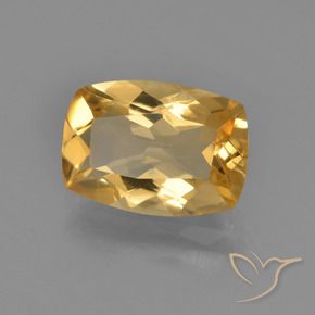 Citrino Dourado Médio-escuro Natural 2.44ct, Almofada, VVS-VS