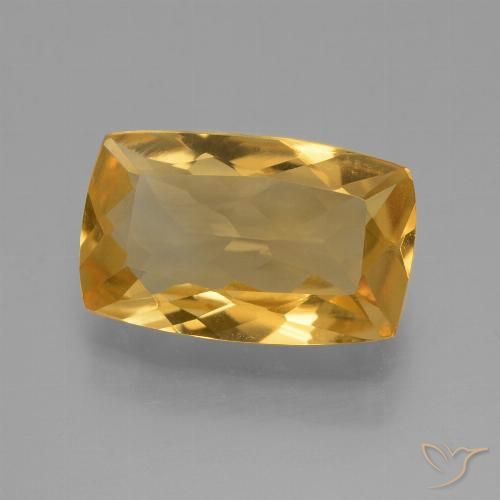 3.87ct Natural Dourado Médio-escuro Citrino, Almofada, VVS