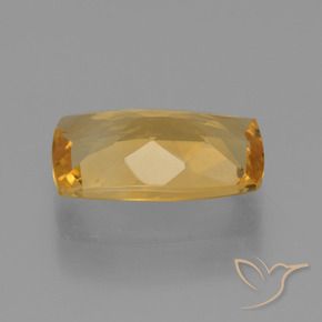 Citrino Dourado Médio-escuro Natural 3.87ct, Almofada, VVS