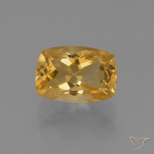 2.84ct Natural Dourado Médio-escuro Citrino, Almofada, VVS-VS