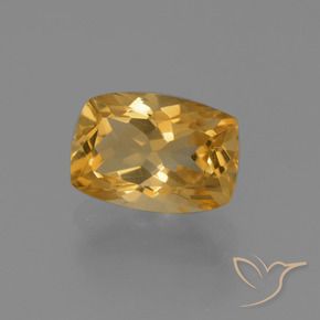 Citrino Dourado Médio-escuro Natural 2.84ct, Almofada, VVS-VS