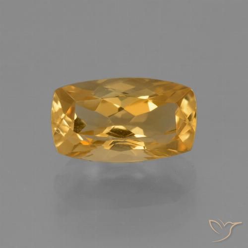 2.96ct Natural Laranja Dourado Profundo Citrino, Almofada, VVS-VS