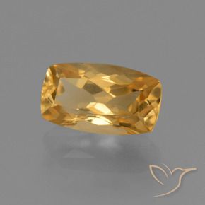Citrino Laranja Dourado Profundo Natural 2.96ct, Almofada, VVS-VS