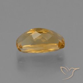 Citrino Laranja Dourado Profundo Natural 2.96ct, Almofada, VVS-VS