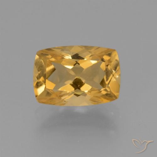 3.34ct Natural Laranja Dourado Profundo Citrino, Almofada, VVS-VS