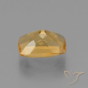 Citrino Laranja Dourado Profundo Natural 3.34ct, Almofada, VVS-VS