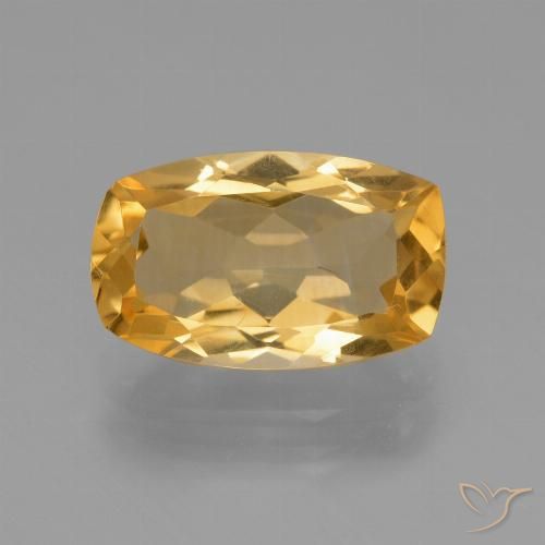 3.56ct Natural Laranja Dourado Profundo Citrino, Almofada, VVS-VS