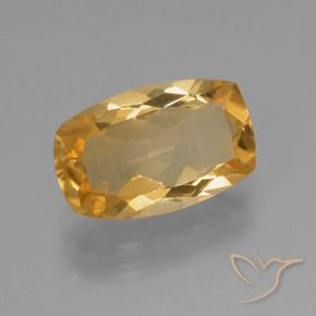 Citrino Laranja Dourado Profundo Natural 3.56ct, Almofada, VVS-VS