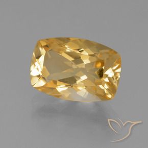 Citrino Laranja Dourado Profundo Natural 4.12ct, Almofada, VVS-VS