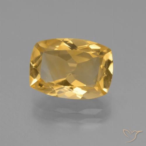 3.06ct Natural Laranja Dourado Profundo Citrino, Almofada, VVS-VS