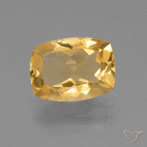 3.26ct Natural Laranja Dourado Profundo Citrino, Almofada, VVS-VS