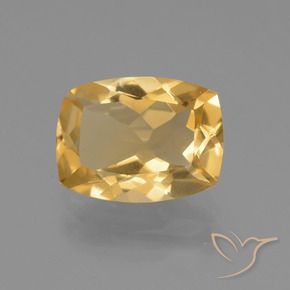 Citrino Laranja Dourado Profundo Natural 3.26ct, Almofada, VVS-VS