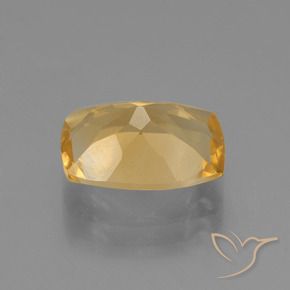 Citrino Laranja Dourado Profundo Natural 3.26ct, Almofada, VVS-VS
