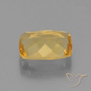 Citrino Laranja Dourado Profundo Natural 2.43ct, Almofada, VVS-VS
