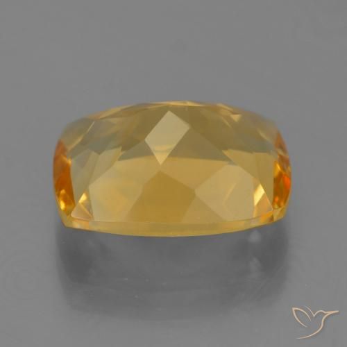 Citrino Dourado Escuro Natural 4.24ct, Almofada, VVS-VS