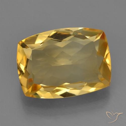 4.46ct Natural Laranja Dourado Profundo Citrino, Almofada, VVS-VS