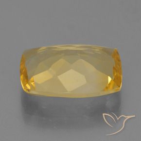 Citrino Laranja Dourado Profundo Natural 4.46ct, Almofada, VVS-VS