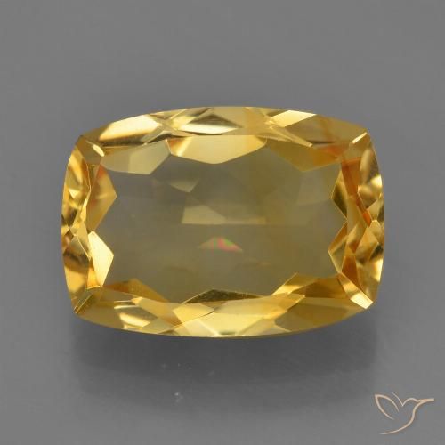 4.51ct Natural Laranja Dourado Profundo Citrino, Almofada, VVS-VS