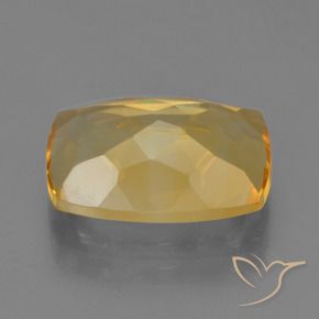 Citrino Laranja Dourado Profundo Natural 4.51ct, Almofada, VVS-VS