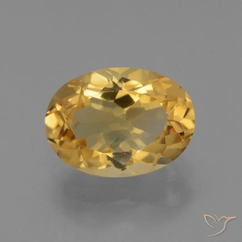 3.88ct Natural Dourado Médio-escuro Citrino, oval, VVS-VS
