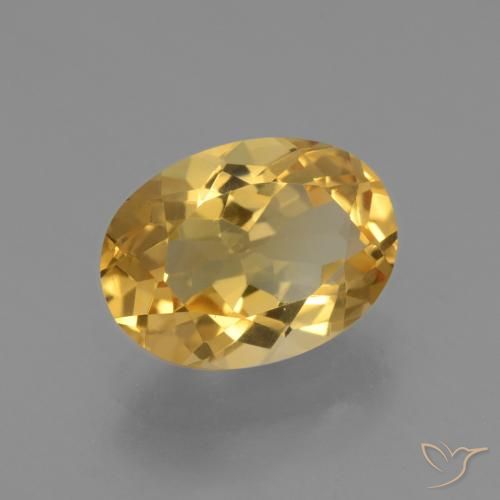 Citrino Dourado Médio-escuro Natural 3.88ct, oval, VVS-VS