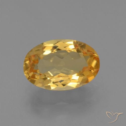 3.17ct Natural Dourado Médio-escuro Citrino, oval, VVS-VS