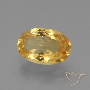 Citrino Dourado Médio-escuro Natural 3.17ct, oval, VVS-VS