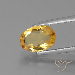 Citrino Dourado Médio-escuro Natural 1.40ct, oval, VVS-VS