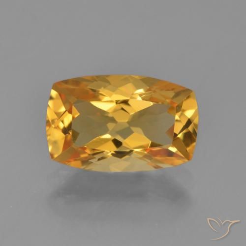 2.55ct Natural Laranja Profundo-Ouro Citrino, Almofada, VVS-VS
