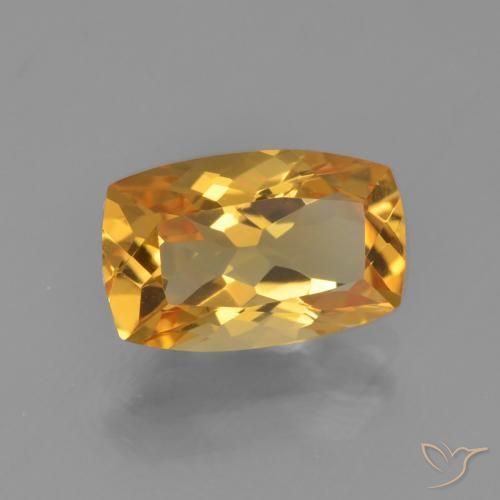 Citrino Laranja Profundo-Ouro Natural 2.55ct, Almofada, VVS-VS