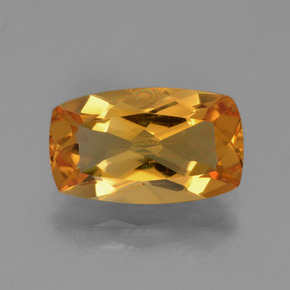 Citrino ouro natural 2,64ct, almofada cortada, VVS-VS