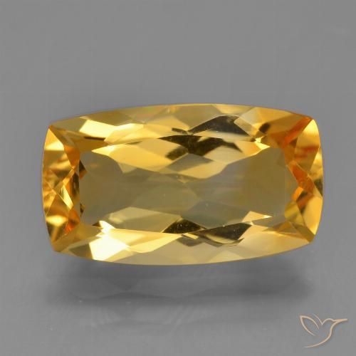 3.76ct Natural Laranja-Ouro Citrino, Almofada, VVS-VS