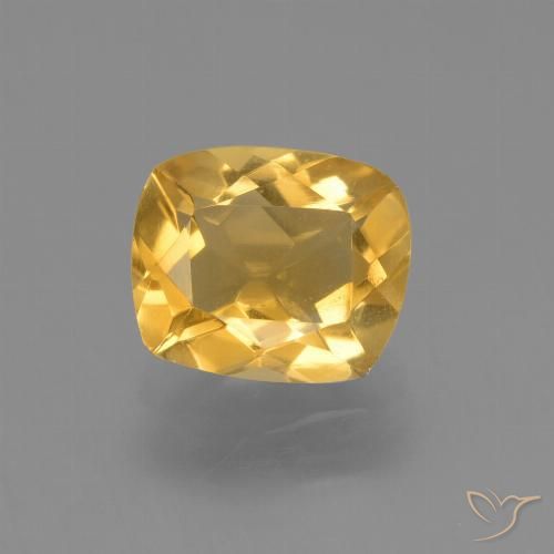 2.02ct Natural ouro brilhante Citrino, Almofada, VVS-VS