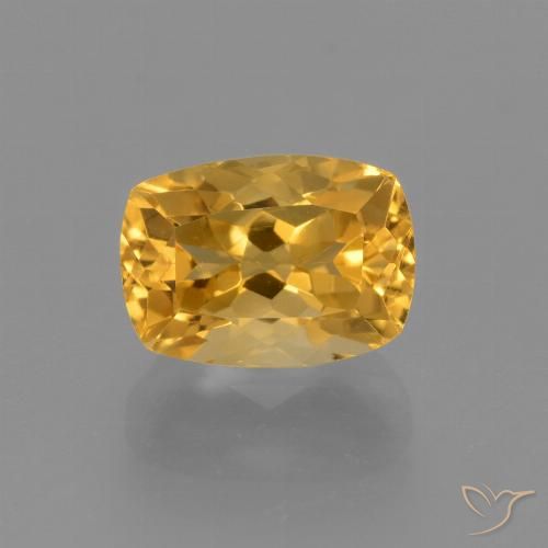2.53ct Natural Laranja-dourado médio-claro Citrino, Almofada, VVS-VS