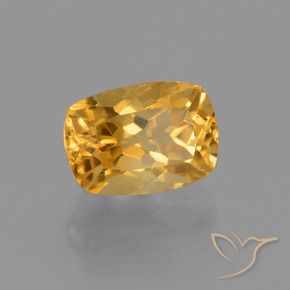 Citrino Laranja-dourado médio-claro Natural 2.53ct, Almofada, VVS-VS