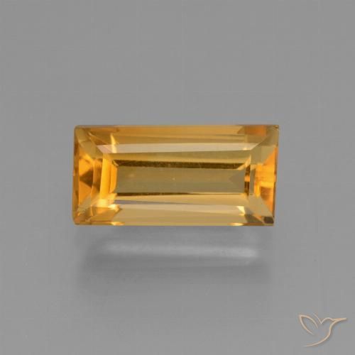 1.85ct Natural Laranja-Ouro Citrino, baguete, VVS-VS