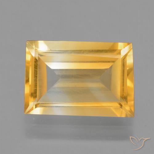 3.61ct Natural ouro brilhante Citrino, baguete, VS