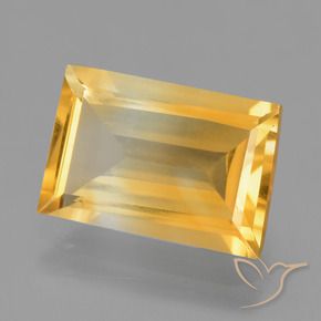 Citrino ouro brilhante Natural 3.61ct, baguete, VS