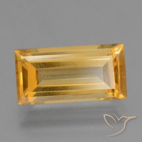 Citrino Dourado Médio-escuro Natural 4.25ct, baguete, VS