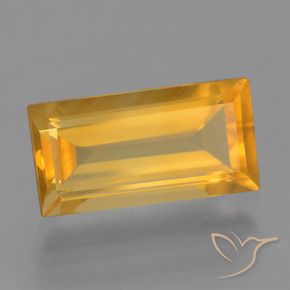 Citrino Laranja-Ouro Natural 3.92ct, baguete, VS